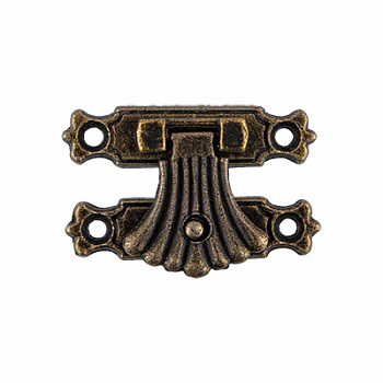 Декоративный замок для шкатулок MMG-008 "Mr. Carving", металл 3.7x2.4 см, цвет №2 бронза