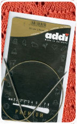 Спицы круговые супергладкие, никель, ADDI 105-7, 50 см, №10.0