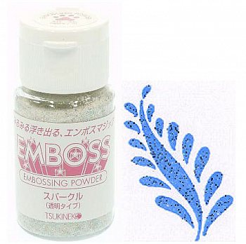 Пудра для эмбоссинга прозрачная "Tsukineko" С блестками 30мл 