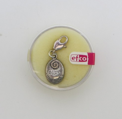 Подвеска с карабином"Овал" 15мм, 1шт, металл., цвет старое серебро