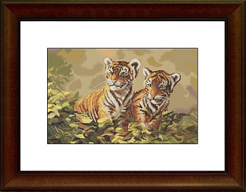 В442Набор для вышивания «Luca-S» "Тигрята"42,0*27,0 см