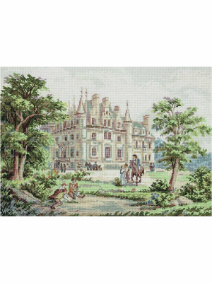 Набор для вышивания «Panna» ZU-7096 Золотая серия "Дворцовый сад"40 x 27 см
