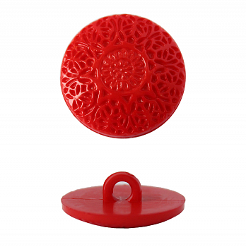 Пуговица в тубе 57092  на ножке 22мм 18-1664 красный уп/24шт