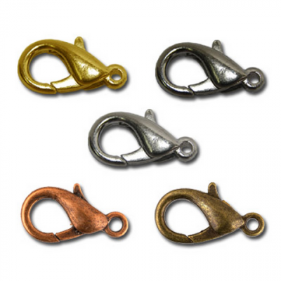 Замок для бус "Zlatka" DB-02/5 карабин большой 14 мм, №05 под медь (5 шт./упак.)