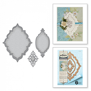 Набор ножей Spellbinders® Nestabilities® Decorative Elements "Юбилей Ренессанса: Ярлыки 56"
