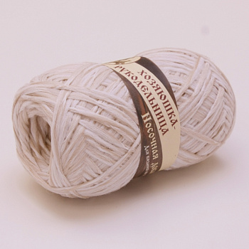 Хозяюшка-рукодельница (белый меланж, носочная добавка)