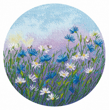 Набор для вышивания «Овен» 1580 "Васильковое поле"  20 х 20 см