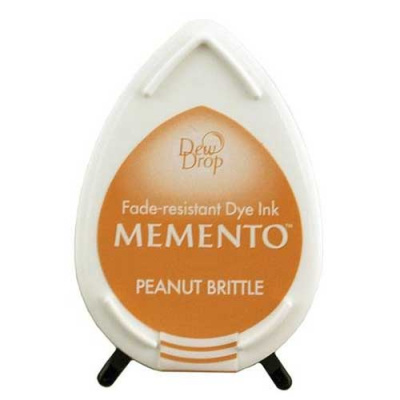 Подушечка чернильная "капля" Tsukineko "Memento Dew Drop" 32х50мм, цвет: Карамель с арахисом