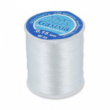 Мононить "Gamma" MF-04 0.15 мм,100% нейлон 12 шт. х 250 м, белый