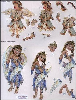 Аппликация бумаж.вырубная для объем. рисунков,"Ангел чистоты" 210х297 мм