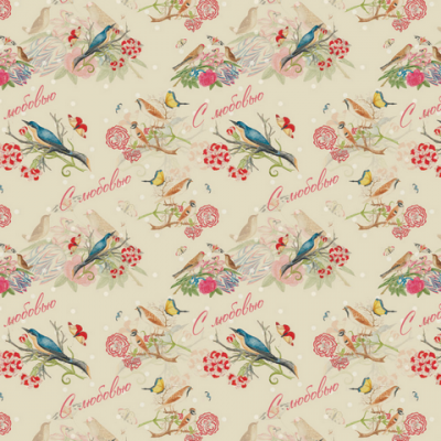 Упаковочная бумага односторонняя WPO-03 «Stilerra» 100 x 70 см, цвет 13 птицы