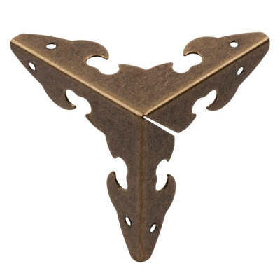 Декоративный уголок для шкатулок MMG-044 «Mr. Carving» 3 см, 4 шт. №02 бронза