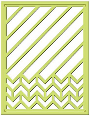 Набор ножей Spellbinders® Shapeabilities® Decorative Card Front  "Диагональный шеврон"