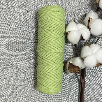 Шпагат хлопковый крученый 2мм (фисташковый) 100м