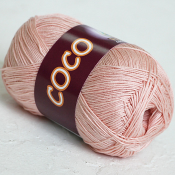 Коко (VITA Cotton), пряжа для ручного вязания (4317, персиково-розовый)