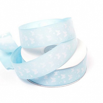 Лента декоративная арт.TBY.R-63.2 шир. 25 мм цв.0,2 голуб.  уп.22,86 м