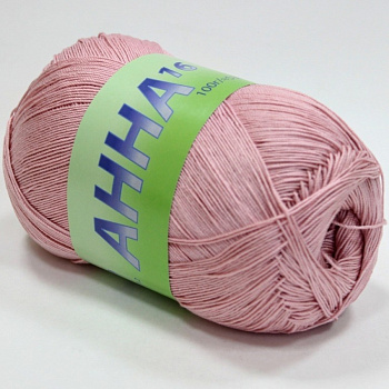 Анна 16, пряжа для ручного вязания 100г/530м (316  пыльная роза)
