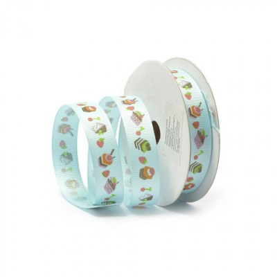 Лента декоративная арт.TBY.ЛРР.ТХ-21,4 репсовая  шир.1,5см цв. салат.  уп.9,14м