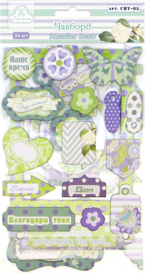 Чипборд (стикер) "Рукоделие" Мелодия весны