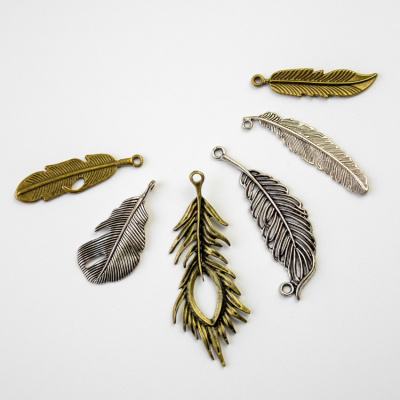 Металлические подвески "Рукоделие" 9601 Винтаж Перья