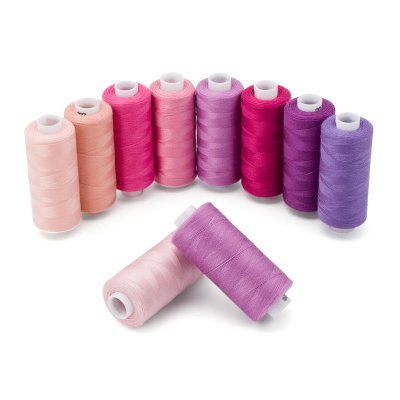 Набор ниток 40/2 400ярд.., "Розово-фиолетовый микс", 10 шт/набор, Bestex