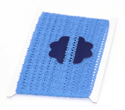 Кружевная лента «Рукоделие» KL-1005/5 12мм х 10м (цвет: темно-голубой)