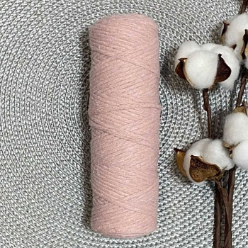 Шпагат хлопковый крученый 3 мм (пудровый) 100м