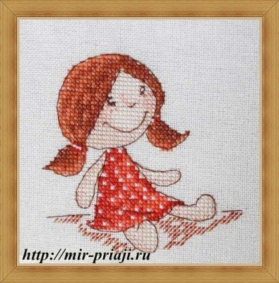 Набор для вышивания NEOCRAFT МР-09 "Куколка" 9*9 см.