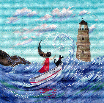 Набор для вышивания «Овен» 1714 "По волнам" 18×18 см