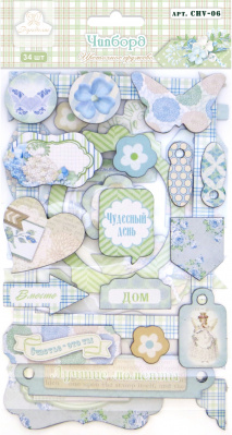 Чипборд (стикер) "Рукоделие" Цветочное кружево