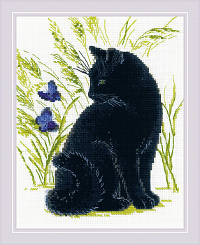 Набор для вышивания «Риолис» 2001 «Черный кот» 24х30 см