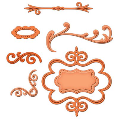 Набор ножей Spellbinders® Shapeabilities® "Витые металлические теги и узоры"