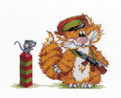 Набор для вышивания «М.П.Студия» НВ-354 Рыжий кот. Пограничник. 15*20