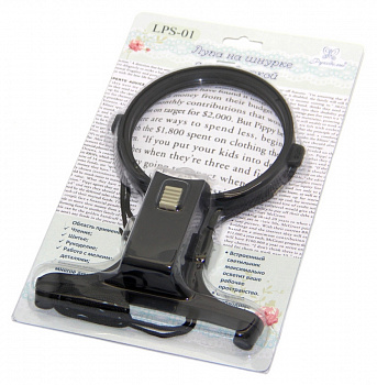 Лупа LPS-01 "Рукоделие" на шнурке с подсветкой