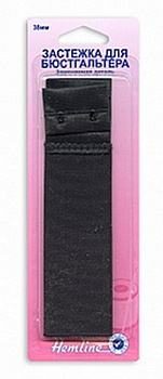 Застежка для изменения объема бюстгалтера "Hemline", 38мм, черный