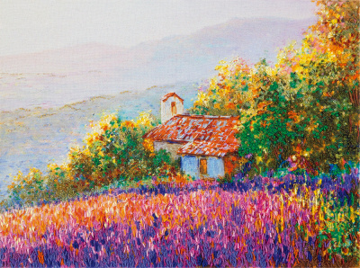 Набор для вышивания «Panna» ЖК-2100 Утро в горах, 26.5 x 19.5 см