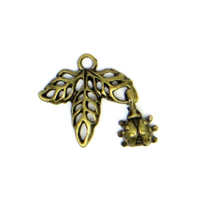 Металлические шармы "Рукоделие" MPR026 Листопад, 25х22мм