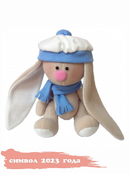 Набор для изготовления текстильной игрушки HAPPY HANDS МЗ-02 Зайка Ветерок,  20 см.