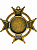 Заготовки для украшений «Iron Cross Bezel-Small-Bronze» (Бронза)