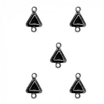 Заготовка для украшения Треугольники 2 - 5шт (Серебро)