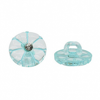 Пуговицы в тубе, 25шт/упак  BG079  на ножке со стрзом 20L (11)