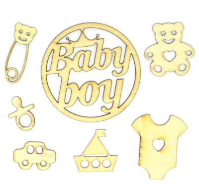 Деревянные украшения "Рукоделие" WF06 Baby boy