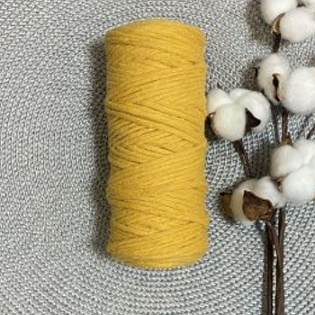 Шнур хлопковый 5 мм (горчичный) 50м