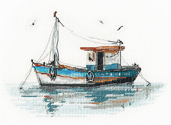 Набор для вышивания «Овен» 1621 "Баркас-2" 18×13 см