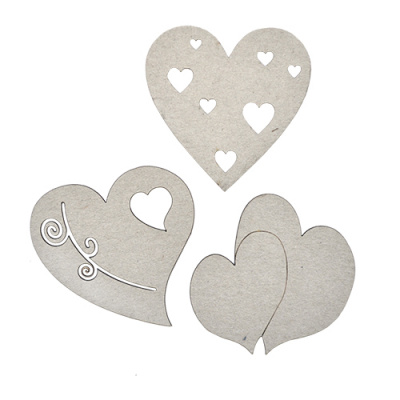Декоративные элементы "Астра" ВК-45 'Набор Сердечки 1 модерн' 5*5 см, 3 шт.