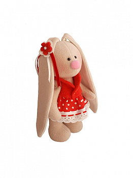 Набор для изготовления текстильной игрушки HAPPY HANDS МЗ-06 Зайка Ягодка, 20 см