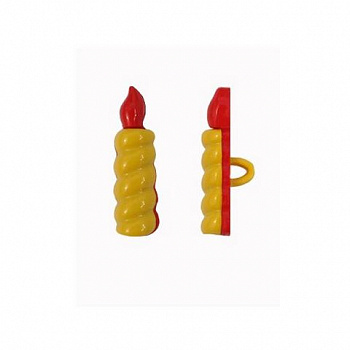 Пуговицы в тубе 48848  'Свеча', 25 мм, 36 шт/упак 159/110 красно/желтое