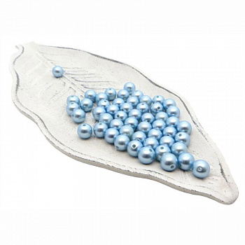 Бусины пластиковые "РУКОДЕЛИЕ", диаметр 10мм, цвет №8 голубой, 25гр/пакет, PP1006C8