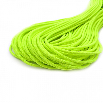 Резинка шляпная круглая  Ас 3мм   св.зеленая неон ( упак. 25 м.)