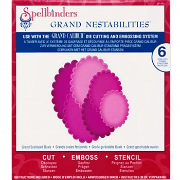 Набор ножей Spellbinders® Nestabilities® "Большие овалы с фестонами"